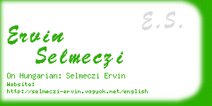 ervin selmeczi business card